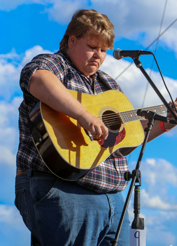 Isaac Griffith with Calvary's Chosen in Bluegrass Gospel Band competition at the 2026 Abingdon Fiddlers' Convention - photo © G. Nicholas Hancock