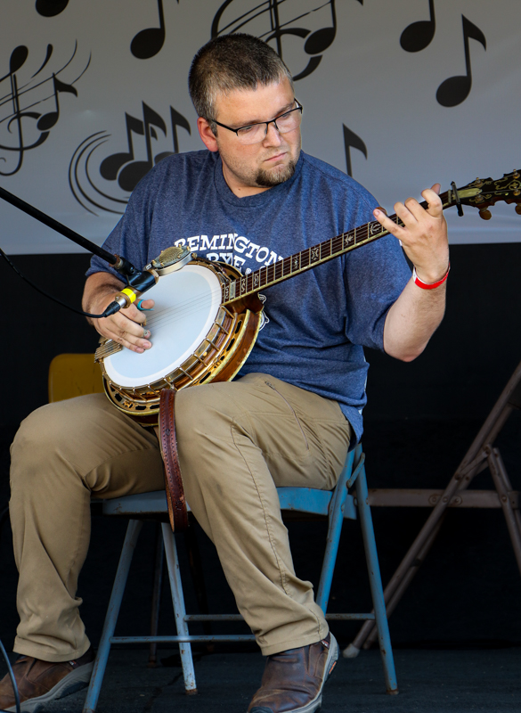 Jacob Johnson at the 2026 Mount Airy Fiddlers' Convention - photo © G. Nicholas Hancock