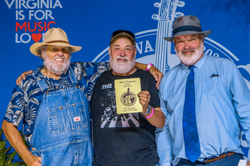 Kessinger Brothers, 3rd Place Adult Old-time Band, at the 2026 Abingdon Fiddlers' Convention - photo © G. Nicholas Hancock
