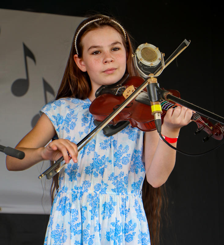 Lydia Walls at the 2026 Mount Airy Fiddlers' Convention - photo © G. Nicholas Hancock
