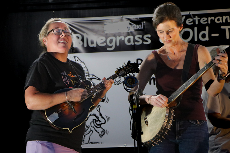 Marsha Todd and Tina Steffey at the 2026 Mount Airy Fiddlers' Convention - photo © G. Nicholas Hancock