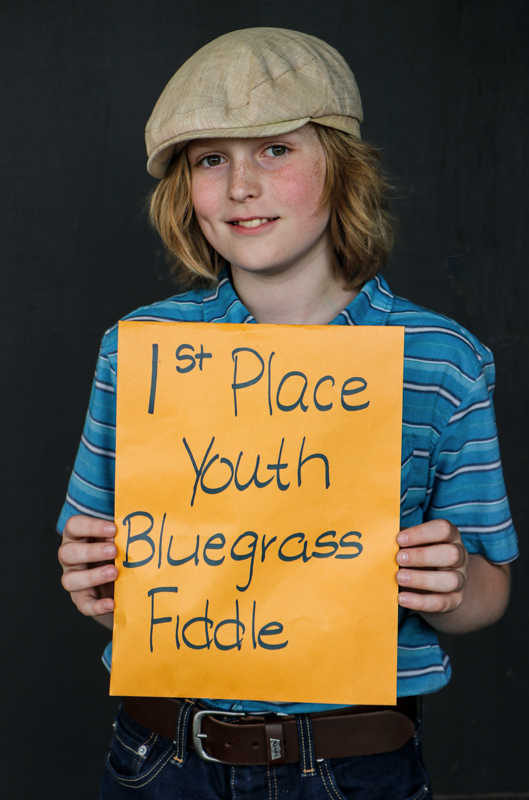 Miles Kexel, 1st Place Youth Bluegrass Fiddle at the 2026 Mount Airy Fiddlers' Convention - photo © G. Nicholas Hancock