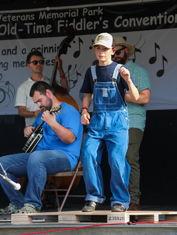 Misha McSweeney in dance competition at the 2026 Mount Airy Fiddlers' Convention - photo © G. Nicholas Hancock