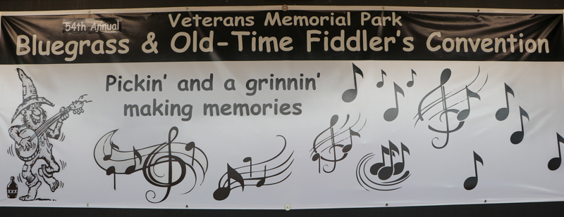 New banner at the 2026 Mount Airy Fiddlers' Convention - photo © G. Nicholas Hancock