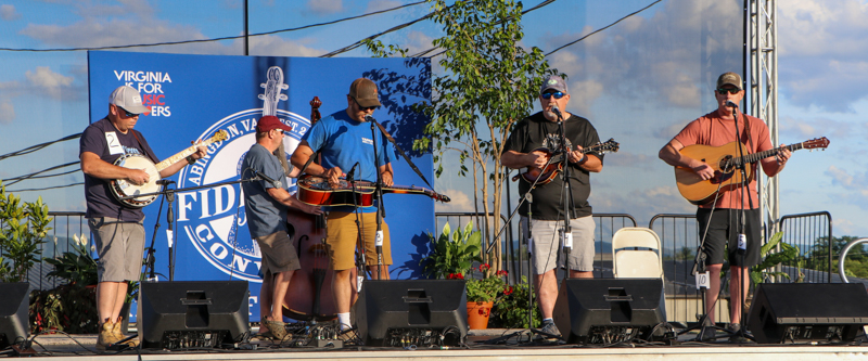 New River Line in Bluegrass Gospel Band competion at the 2026 Abingdon Fiddlers' Convention - photo © G. Nicholas Hancock