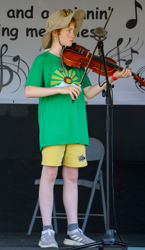 Oliver Cornett at the 2026 Mount Airy Fiddlers' Convention - photo © G. Nicholas Hancock