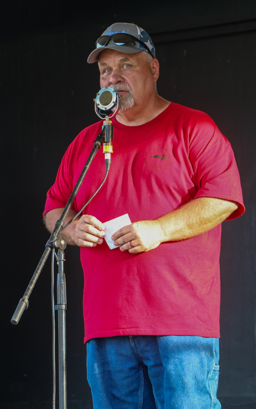 Randy Hiatt, convention organizer, at the 2026 Mount Airy Fiddlers' Convention - photo © G. Nicholas Hancock