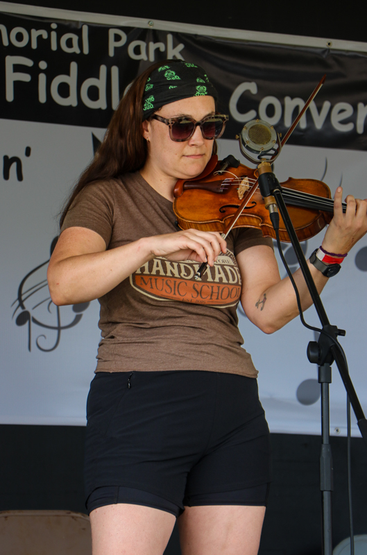 Sarah Larsen at the 2026 Mount Airy Fiddlers' Convention - photo © G. Nicholas Hancock