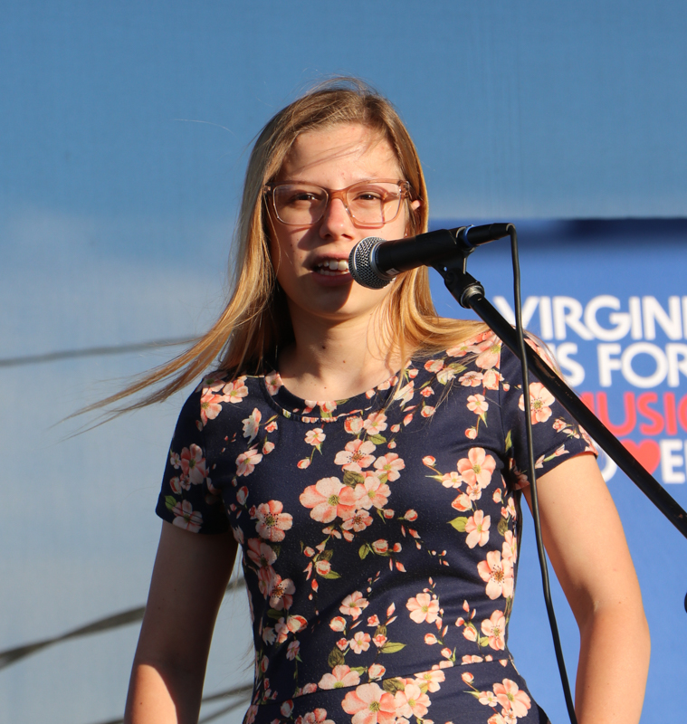 Sarah Walls, Asher Hurley Memorial Scholarship winner, at the 2026 Abingdon Fiddlers' Convention - photo © G. Nicholas Hancock