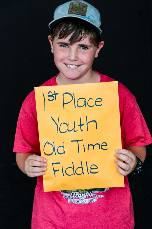 Silas Wilkerson, 1st Place Youth Old-Time Fiddle at the 2026 Mount Airy Fiddlers' Convention - photo © G. Nicholas Hancock