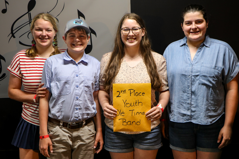Sycamore Grove, 2nd Place Youth Old-time  Band at the 2026 Mount Airy Fiddlers' Convention - photo © G. Nicholas Hancock