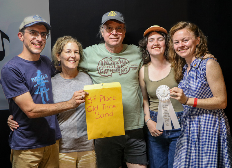 The New Floyd County Ramblers, 3rd Place Old-time Band at the 2026 Mount Airy Fiddlers' Convention - photo © G. Nicholas Hancock