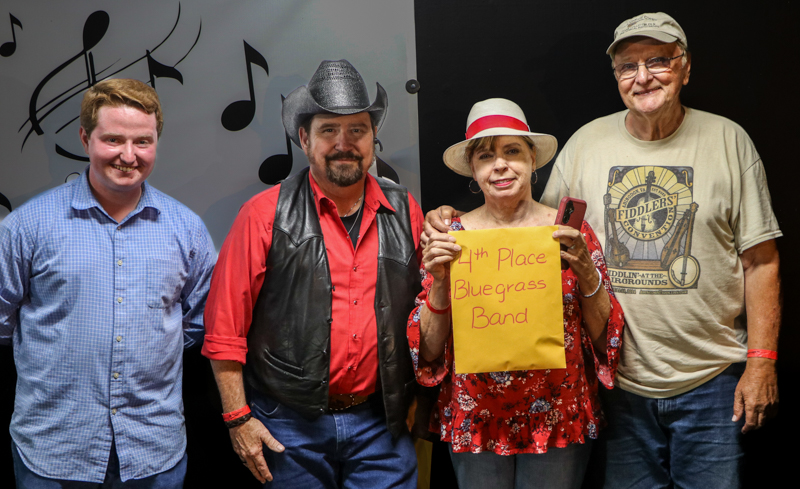 The Wilks Record Players, 4th Place Bluegrass Band at the 2026 Mount Airy Fiddlers' Convention - photo © G. Nicholas Hancock