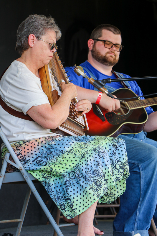 Vicki Boyd and son Jared Boyd at the 2026 Mount Airy Fiddlers' Convention - photo © G. Nicholas Hancock