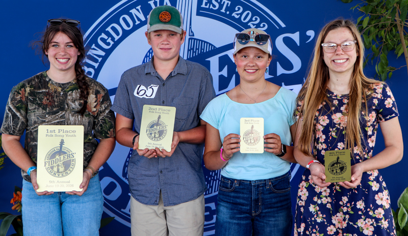 Youth Folk Song winners at the 2026 Abingdon Fiddlers' Convention - photo © G. Nicholas Hancock