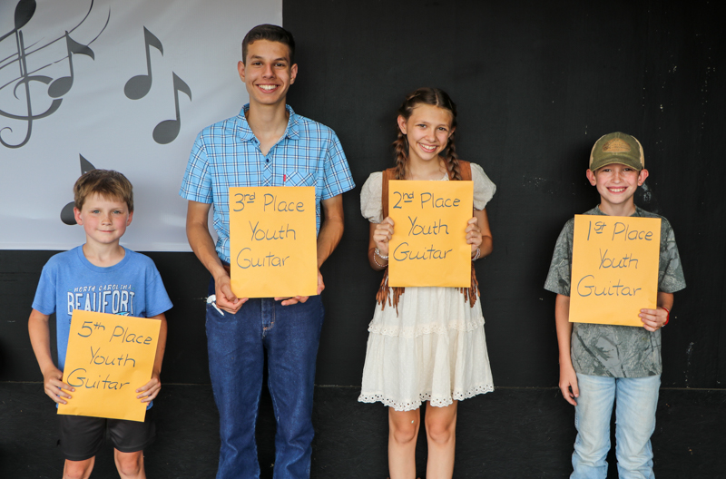 Youth Guitar winners at the 2026 Mount Airy Fiddlers' Convention - photo © G. Nicholas Hancock
