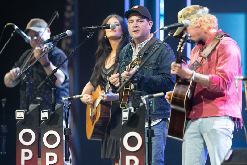 Ashby Frank plays at his Grand Ole Opry debut - photo © Chris Hollo