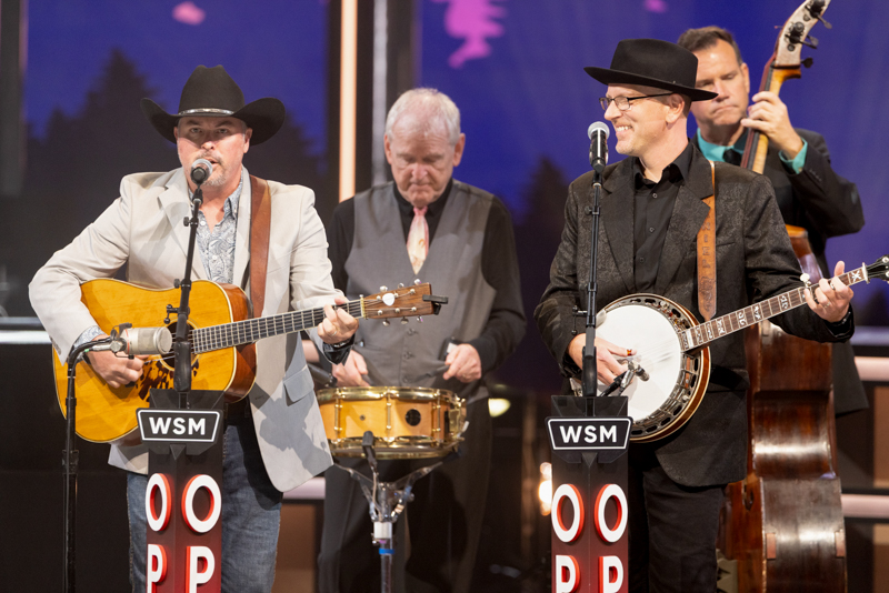 Daniel Grindstaff & The Uptown Troubadours at their Grand Ole Opry debut (7/15/26) - photo © Chris Hollo