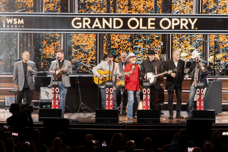 Daniel Grindstaff & The Uptown Troubadours are joined by The Gatlin Brothers at their Grand Ole Opry debut (7/15/26) - photo © Chris Hollo