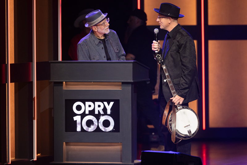 Daniel Grindstaff is interviewed for his Grand Ole Opry debut (7/15/26) - photo © Chris Hollo