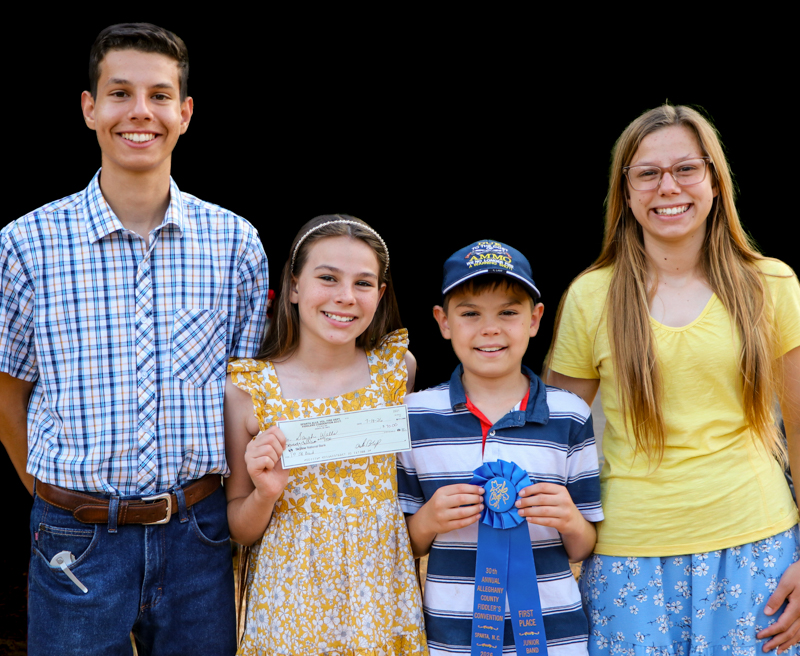 4 Walls, 1st Place Junior Band at the 2026 Alleghany County Fiddlers' Convention - photo © G. Nicholas Hancock