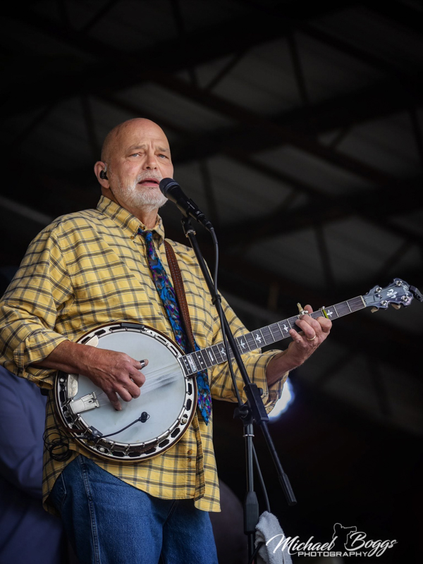 Sammy Shelor with Lonesome River Band at Rudy Fest 2026 - photo © Michael Boggs
