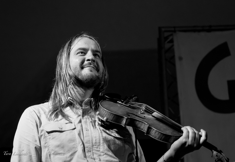 Jan Purat with AJ Lee & Blue Summit at the 2026 Grey Fox Bluegrass Festival - photo © Tara Linhardt
