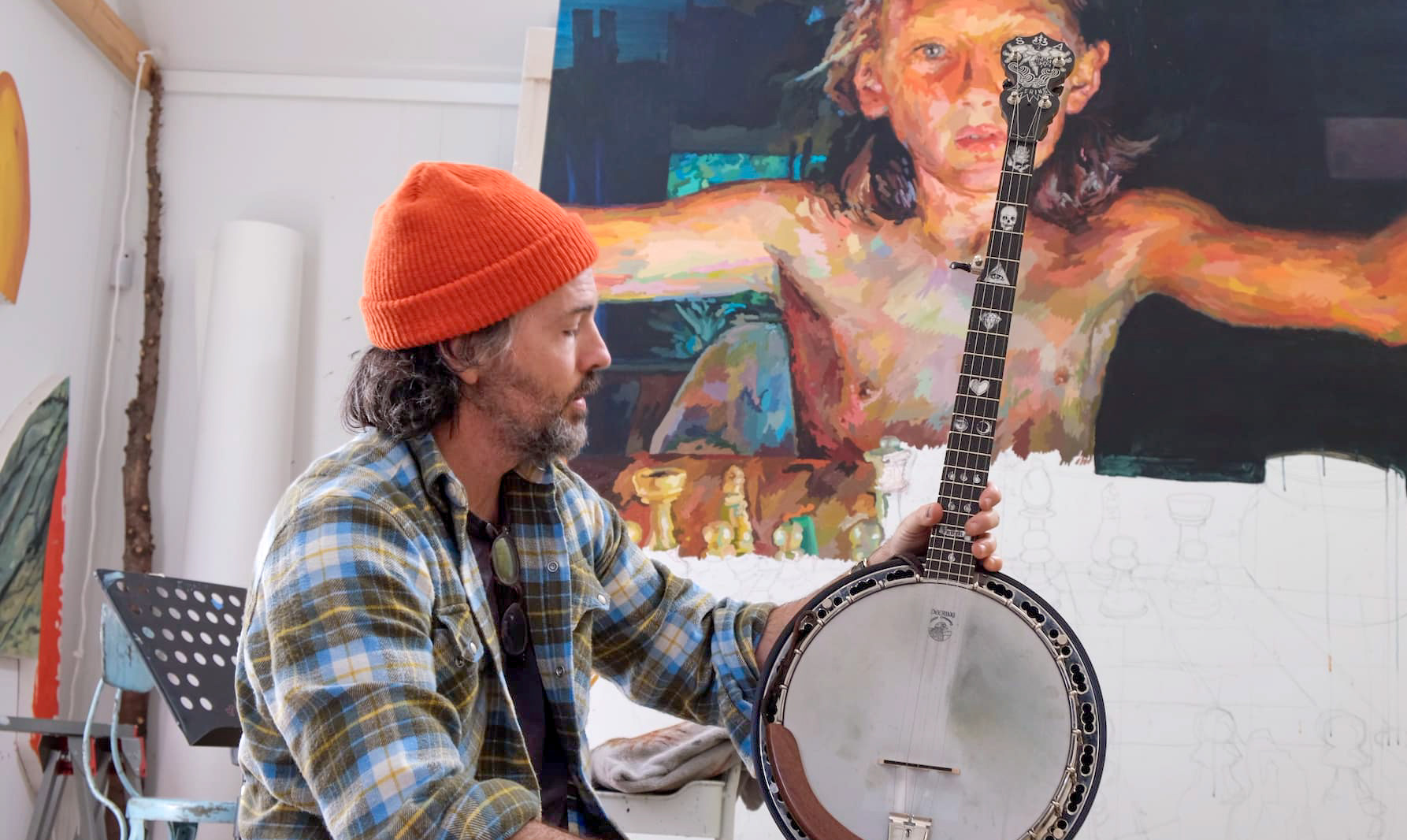 Scott Avent with the Deering Avent Star banjo
