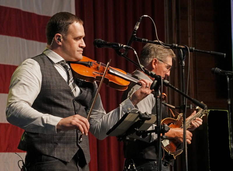 Stephen Hudson and Alan Bibey with Balsam Range at Lake Junaluska, NC (7/2/26) - photo © Jeff Lahr