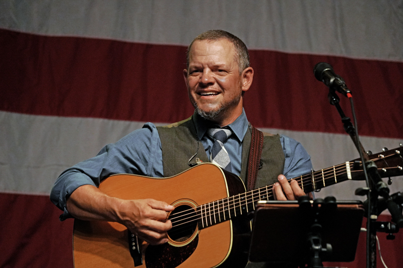 Caleb Smith with Balsam Range at Lake Junaluska, NC (7/2/26) - photo © Jeff Lahr