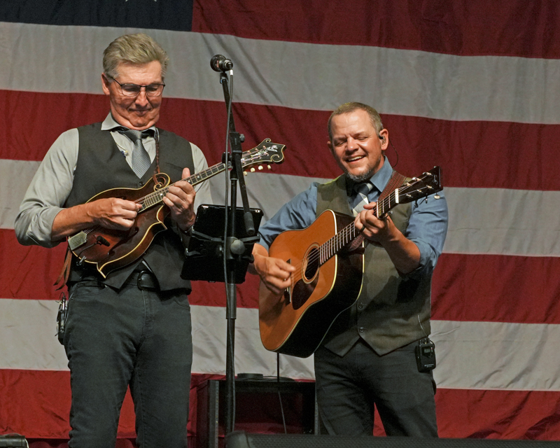 Alan Bibey and Caleb Smith with Balsam Range at Lake Junaluska, NC (7/2/26) - photo © Jeff Lahr
