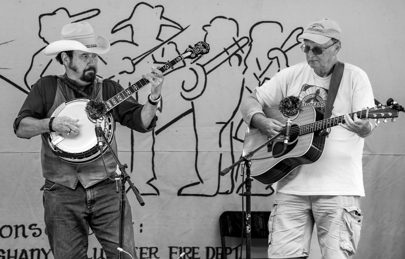 Billy Ray Summerlin and Gary Miller at the 2026 Alleghany County Fiddlers' Convention - photo © G. Nicholas Hancock