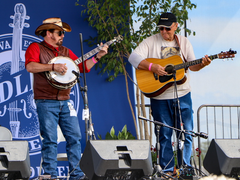Billy Ray Summerlin and Gary Miller in Adult Bluegrass Banjo competition at the 2026 Abingdon Fiddlers' Convention - photo © G. Nicholas Hancock