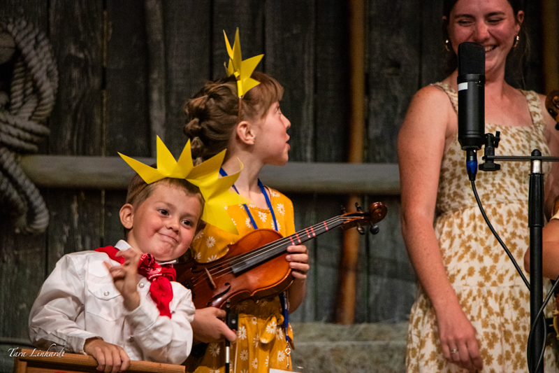 Certified Contestants doing You Are My Sunshine at the 2026 National Oldtime Fiddlers' Contest & Festival - photo © Tara Linhardt
