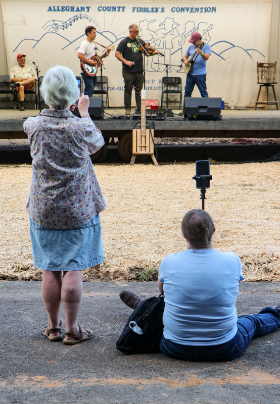 Connie Morris and Erica Ferranti at the 2026 Alleghany County Fiddlers' Convention - photo © G. Nicholas Hancock