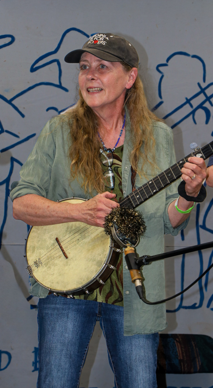 Debbie Yates with The New Critter Connetion at the 2026 Alleghany County Fiddlers' Convention - photo © G. Nicholas Hancock