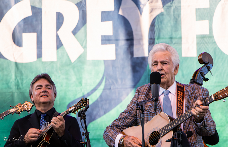 Ronnie and Del McCoury with The Del McCoury Band at the 2026 Grey Fox Bluegrass Festival - photo © Tara Linhardt