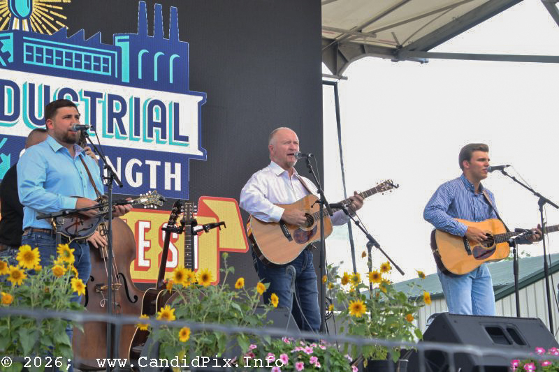 Elisha Moore with Jeff Tolbert & Primitive Road at Industrial Strength Summer Fest 2026 - photo © Bill Warren