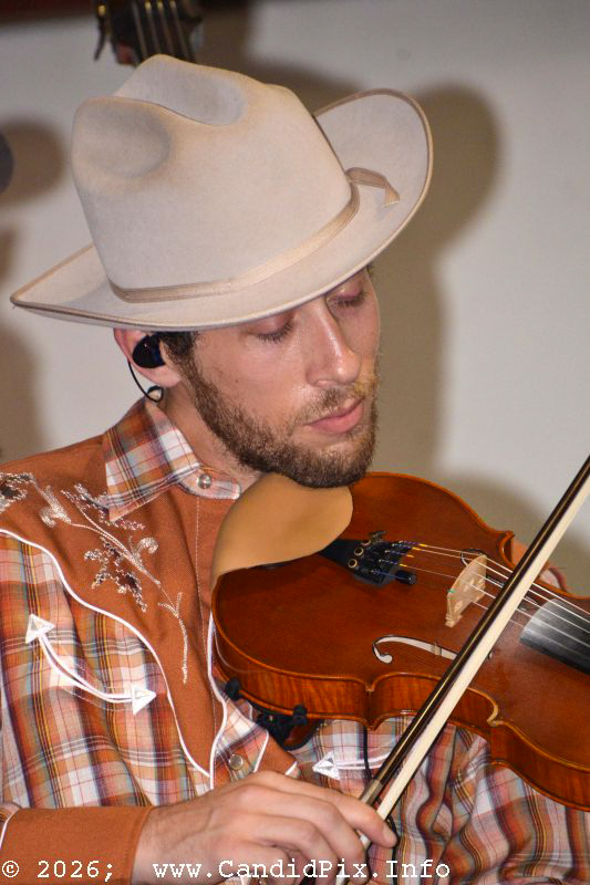 Max Silverstein with The Po' Ramblin' Boys at the 2026 Industrial Strength Summer Fest - photo © Bill Warren