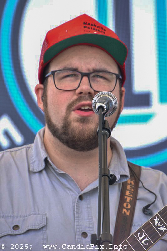 Jonathon Keeton with The West Liberty Mountain Boys +1 at the 2026 Industrial Strength Summer Fest - photo © Bill Warren