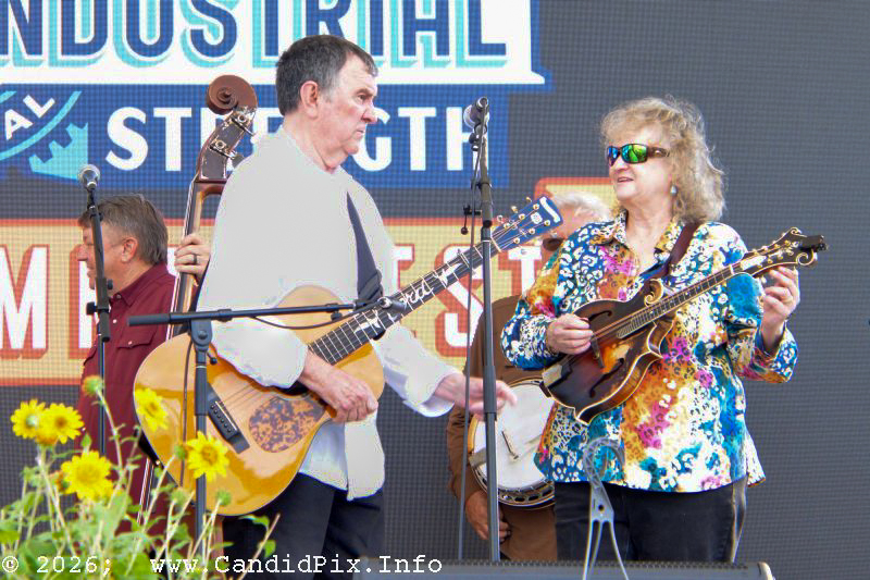 Larry Cordle sings one with Lorraine Jordan & Carolina Road at the 2026 Industrial Strength Summer Fest - photo © Bill Warren