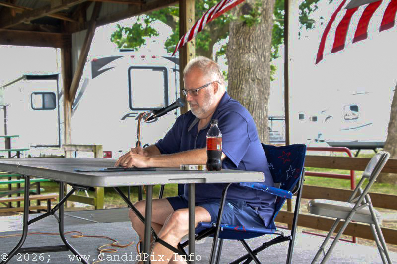 Bingo prior to the 2026 Marshall Bluegrass Festival - photo © Bill Warren