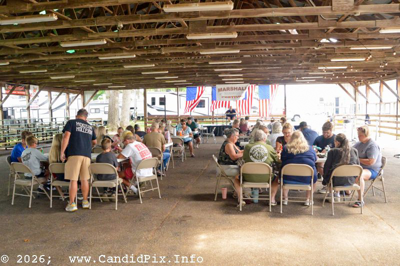 Bingo prior to the 2026 Marshall Bluegrass Festival - photo © Bill Warren