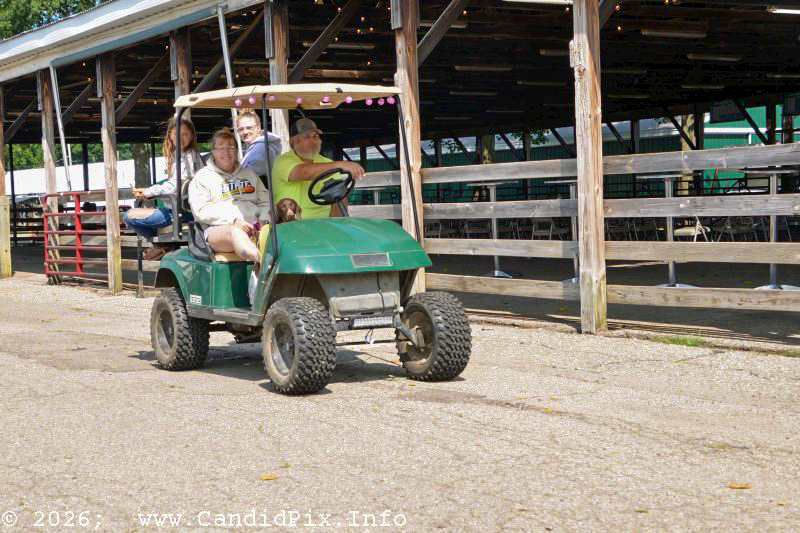Golf cart parade prior to the 2026 Marshall Bluegrass Festival - photo © Bill Warren