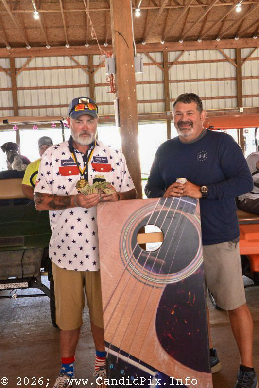 Corn hole winners at the 2026 Marshall Bluegrass Festival - photo © Bill Warren