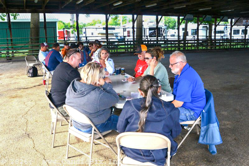 Socializing prior to the 2026 Marshall Bluegrass Festival - photo © Bill Warren