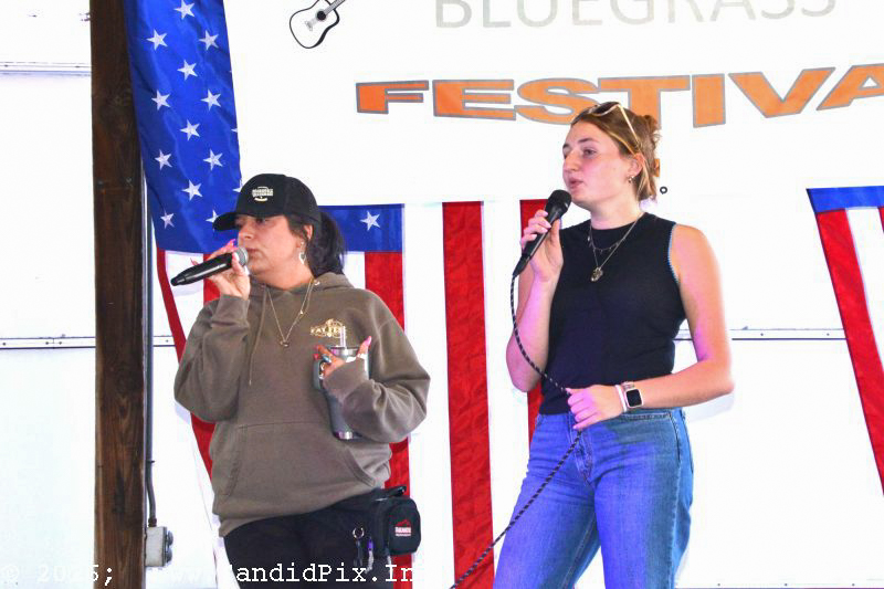 Karaoke prior to the 2026 Marshall Bluegrass Festival - photo © Bill Warren