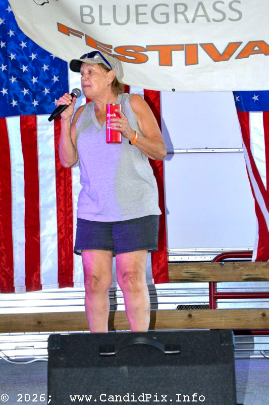 Karaoke prior to the 2026 Marshall Bluegrass Festival - photo © Bill Warren