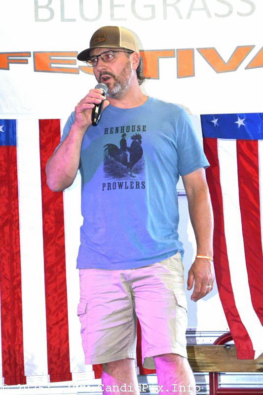 Karaoke prior to the 2026 Marshall Bluegrass Festival - photo © Bill Warren