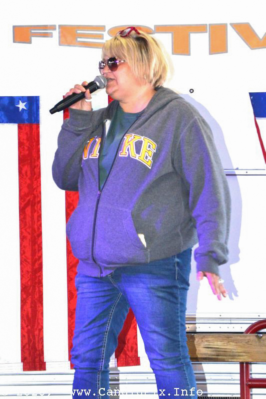 Karaoke prior to the 2026 Marshall Bluegrass Festival - photo © Bill Warren